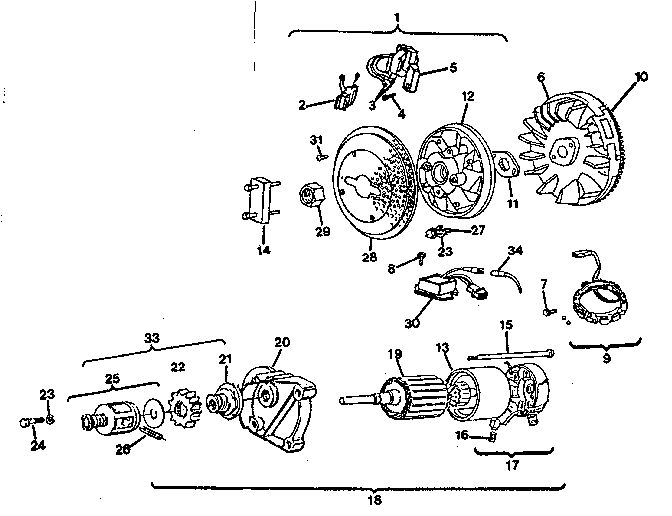 Starter Motor Group Diagram and Parts List for 422400-422499 0759-01 Briggs and Stratton Engine